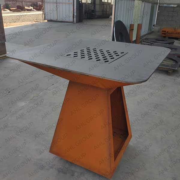 Wood Burning Corten Barbecue Grill Fun